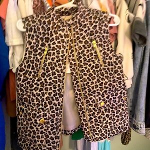 Girls Jessica Simpson leopard vest. Size 5.